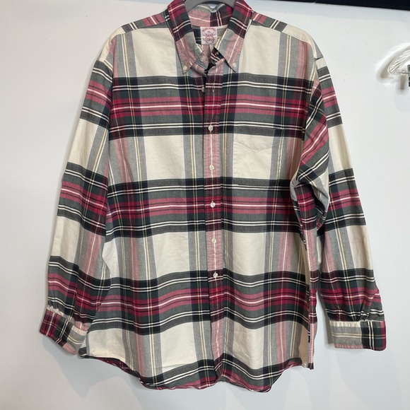 Brooks Brothers Other - Brooks brothers long sleeve polo shirt plaid green red XL red green beige